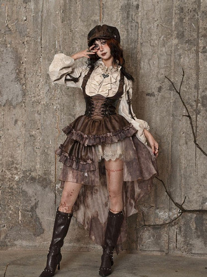 Chest Brace Strappy Trailing Skirt【s0000005226】