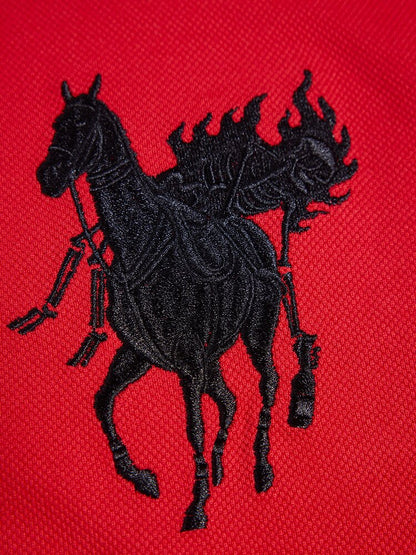 Blazing Soul Embroidered Polo Shirt【s0000016960】
