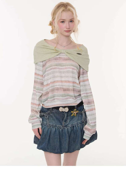 Spring Mist Butterfly Knit Top【s0000015428】