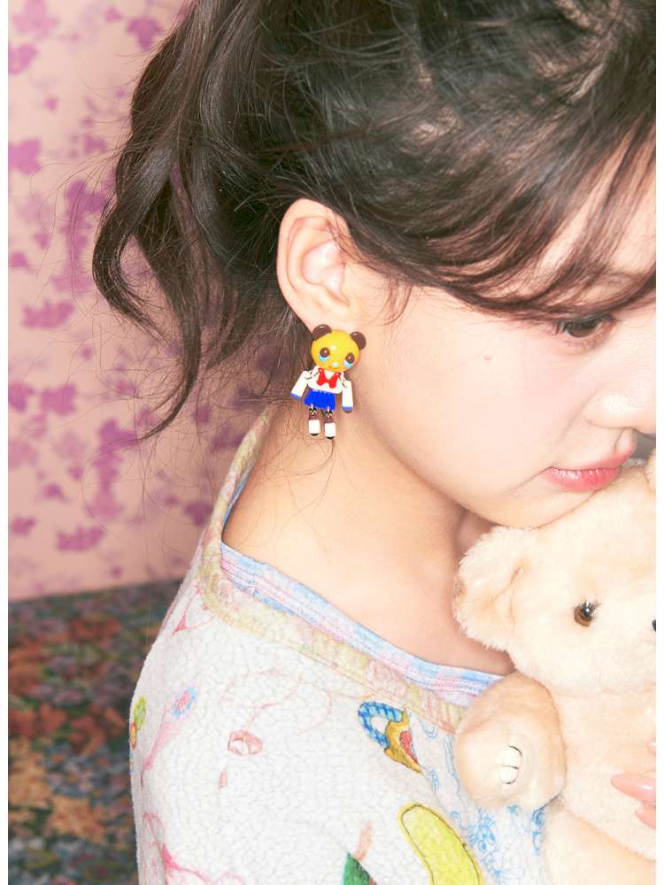 Jelly Bean Critter Stud Earrings【s0000015375】