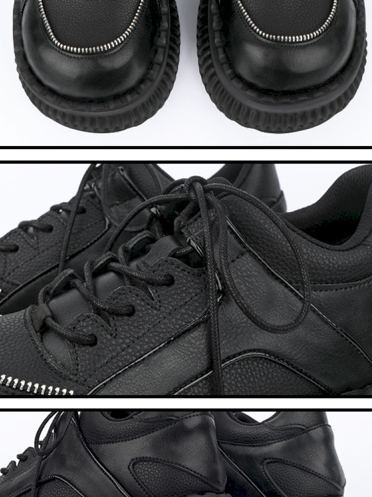 Gothic subculture lace up thick bottom shoes【s0000013710】