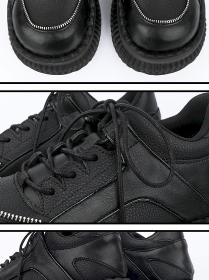 Gothic subculture lace up thick bottom shoes【s0000013710】