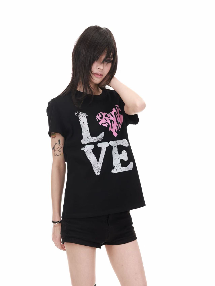 Leopard Print Love Street Tee【s0000018218】