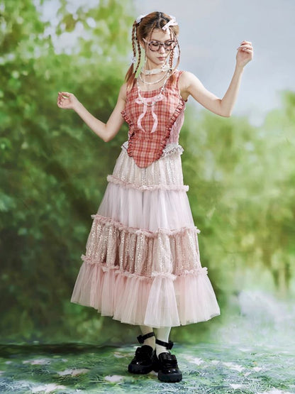 Lolita Sweet Cute Teenage Halter Skirt [S0000008764]