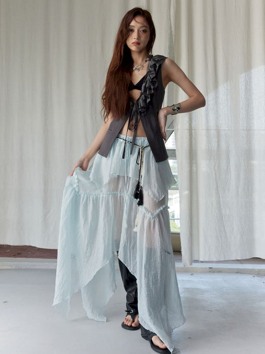 Mambo Green Tank + Half Body Skirt【s0000013223】
