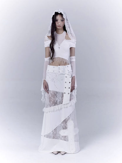 Low waist thin straight long skirt【s0000012381】
