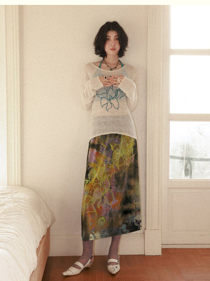 Dance Of Dawn Lily Orchid Skirt【s0000015454】