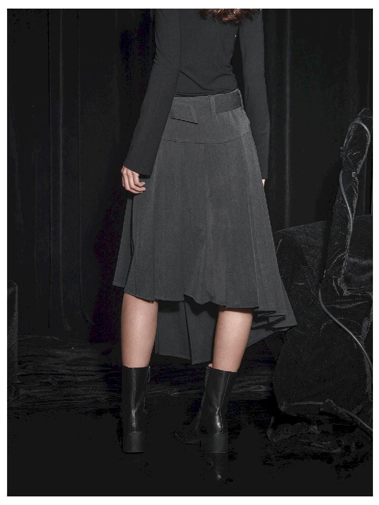 Pleated Slit Suit Skirt【s0000005457】