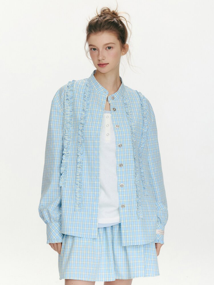 Knitted Track Fungus Edge Shirt【s0000015665】