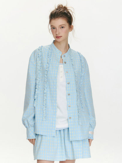 Knitted Track Fungus Edge Shirt【s0000015665】
