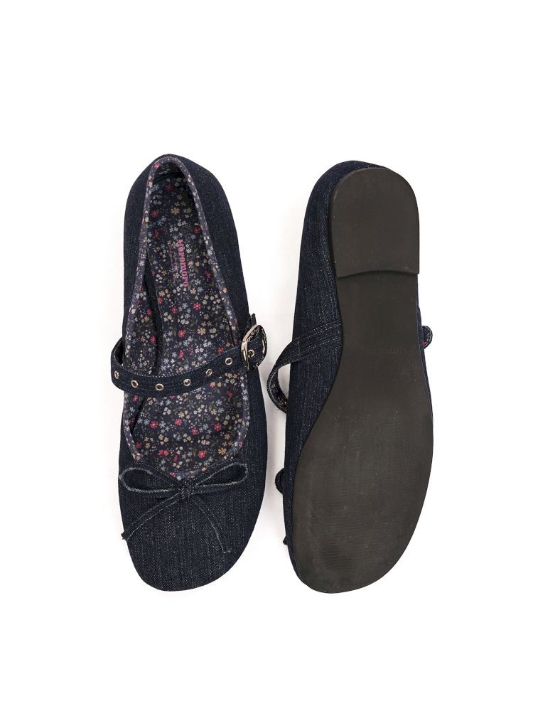 Square head single buckle ballet shoes【s0000013455】