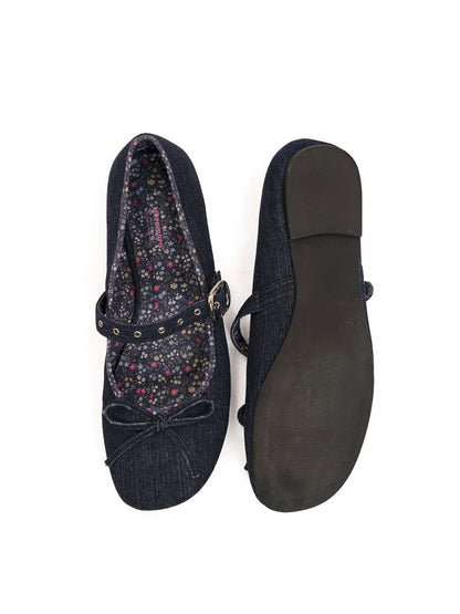 Square head single buckle ballet shoes【s0000013455】
