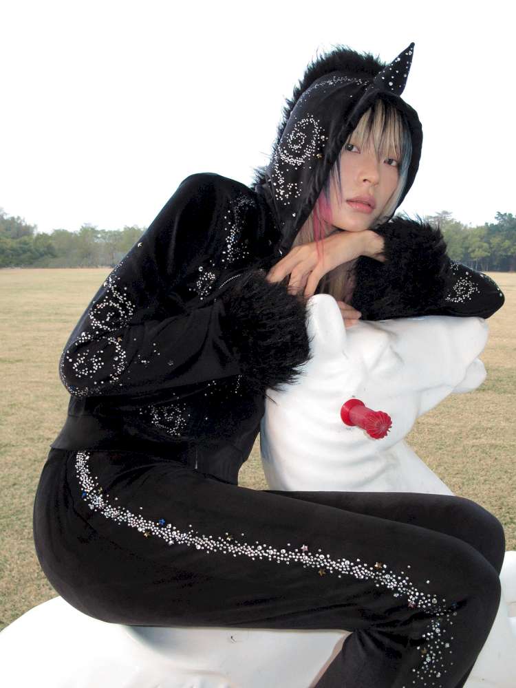 Horse Unicorn Velvet Diamond Pant【s0000015378】