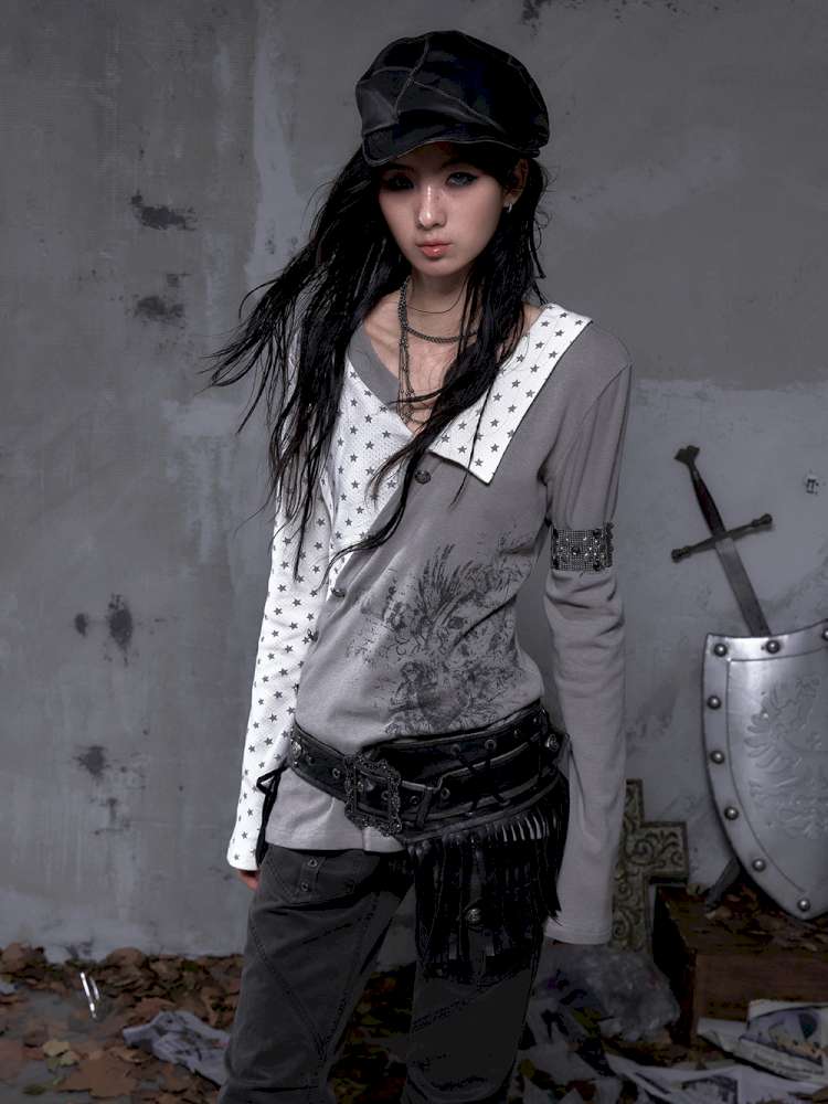 Five-Pointed Star Knit Base Top【s0000014655】