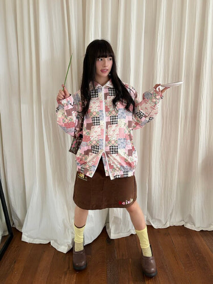 Patchwork Printed Loose Versatile Jacket【s0000019084】