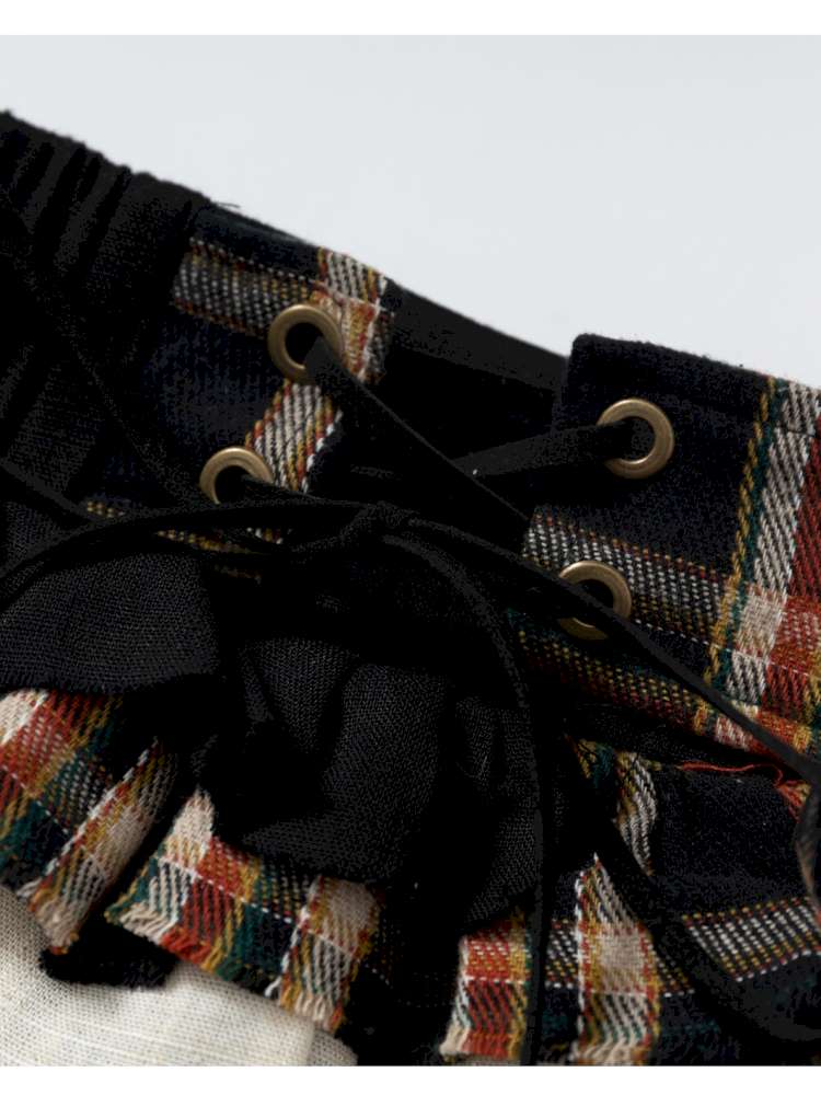 Heavy-Duty Plaid Tiered Skirt【s0000014477】