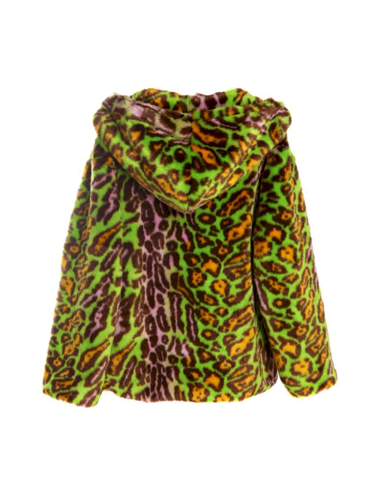 Y2K Leopard Print Cool Fur Hooded Jacket【s0000014911】