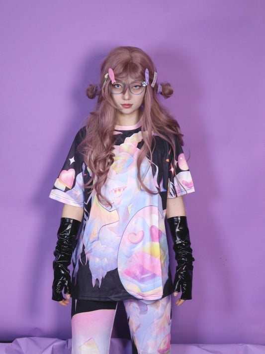 American retro ghost horse short sleeve t-shirt【s0000013287】