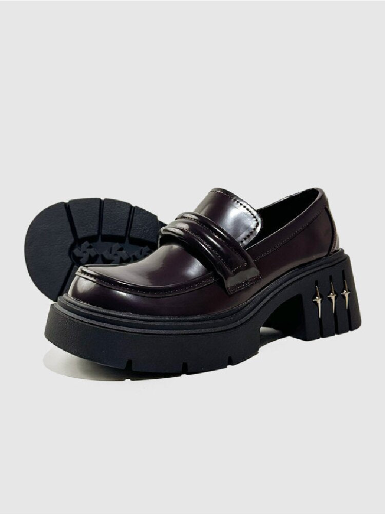 Thick Soled Casual Heel Loafers【s0000015718】