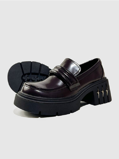 Thick Soled Casual Heel Loafers【s0000015718】