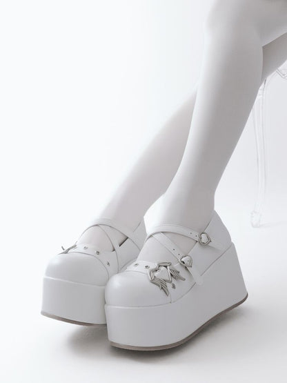 Gothic angel devil thick-soled shoes【s0000012965】