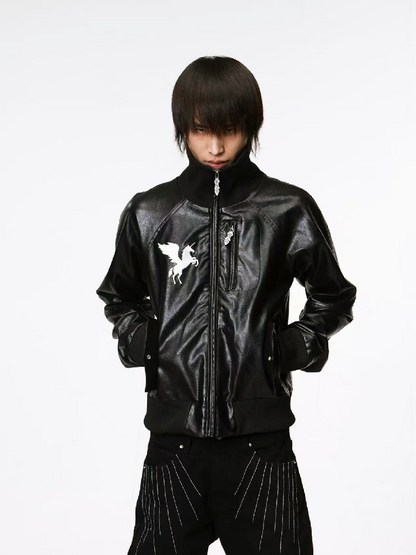 Dark Wind Star Patchwork Zip Jacket【s0000018205】