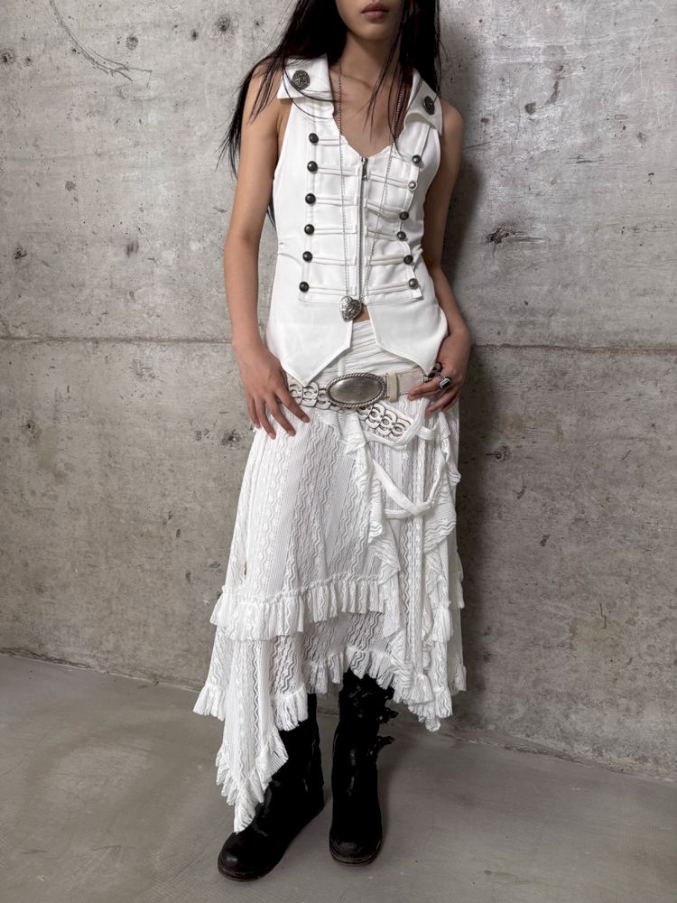 Ruffled Low-Waist Fairy-Style Skirt【s0000012709】