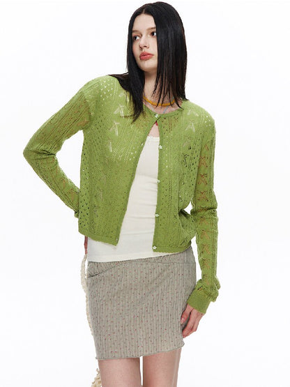 Openwork Cherry Blossom Cardigan【s0000015877】