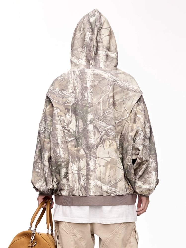 Camouflage Dendritic Hooded Sweatshirt【s0000011368】