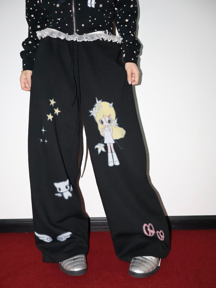 Illustration Print Sweatpants【s0000018663】