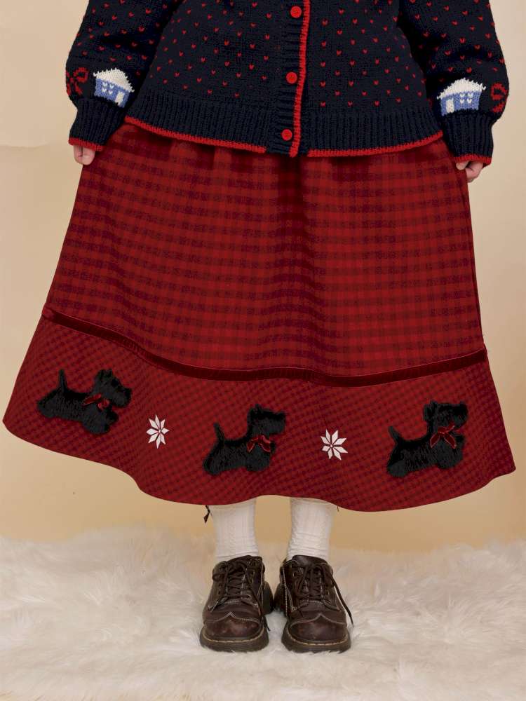 Plush Puppy Plaid Woolen Skirt【s0000015100】
