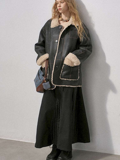 Cotton Paneled Quilted Maxi Skirt【s0000015213】
