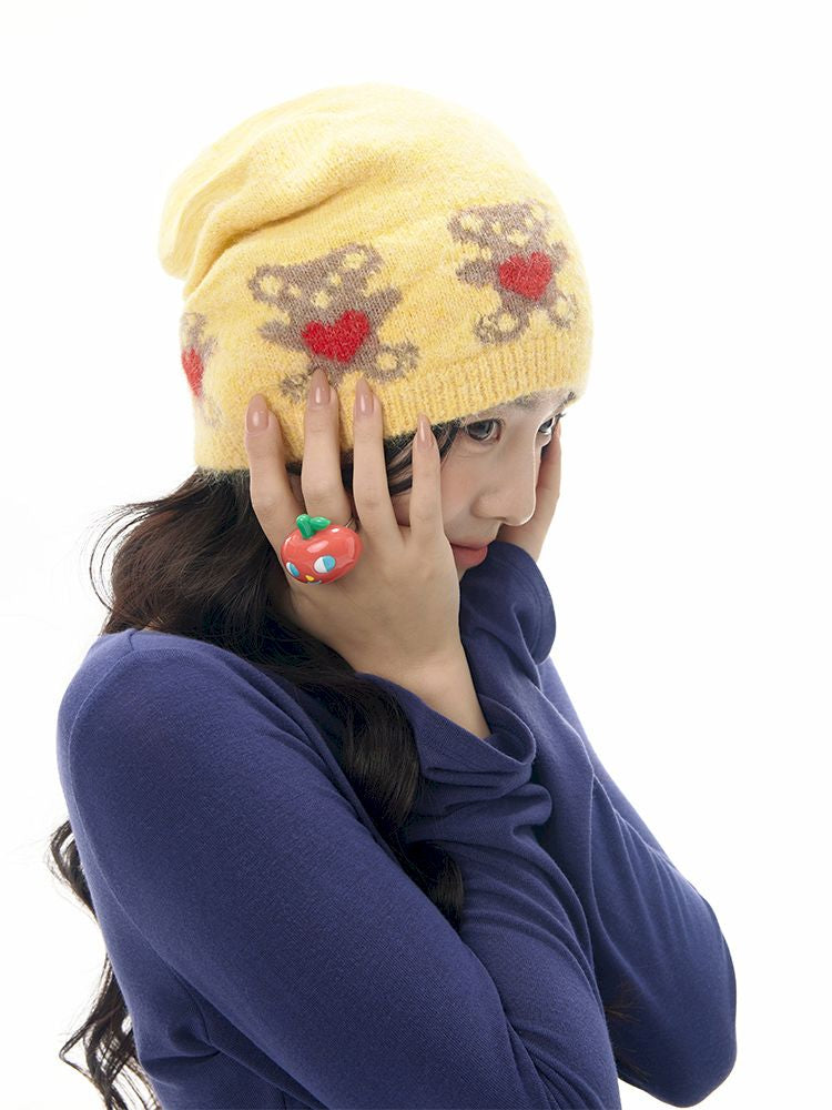 Yellow Love Bear Cold Hat [S0000010515]