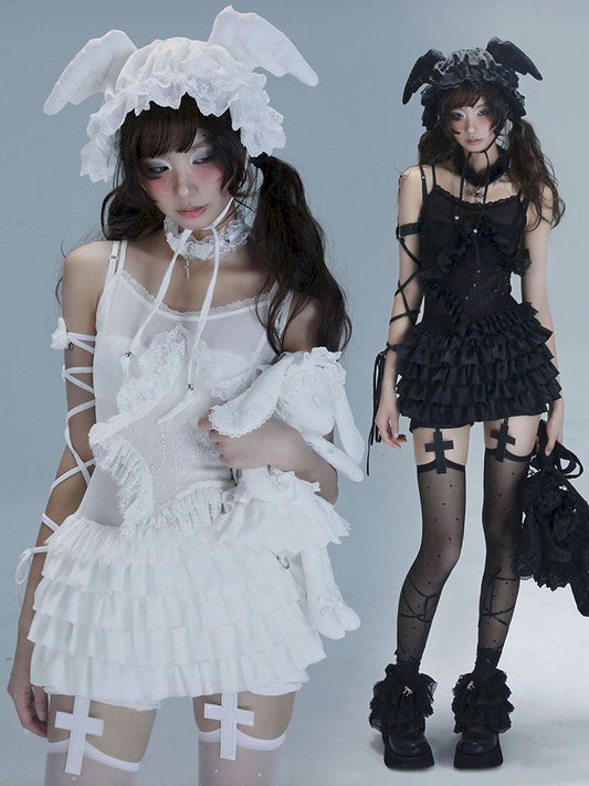 Ballet Style Slouchy Cake Lace Top【s0000013488】