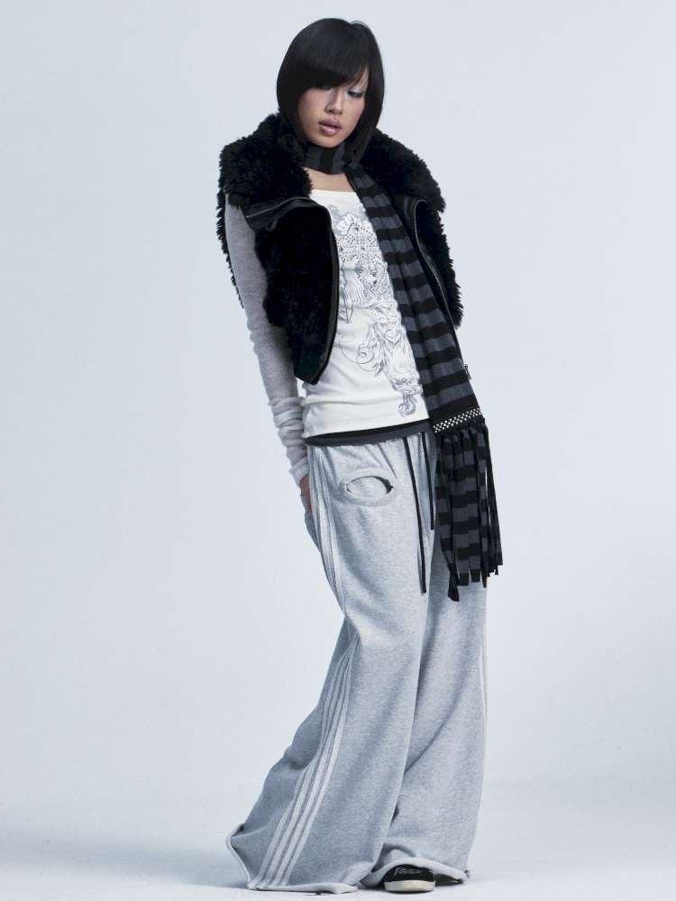 Knitted Mesh Hole Cross Rivet T-shirt【s0000014666】