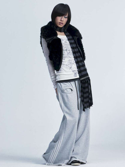 Knitted Mesh Hole Cross Rivet T-shirt【s0000014666】