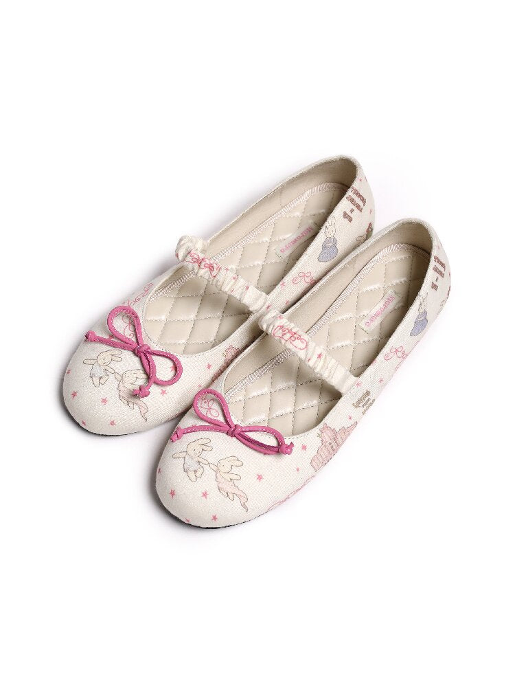 Bunny Adventure Print Ballet Shoe【s0000016128】