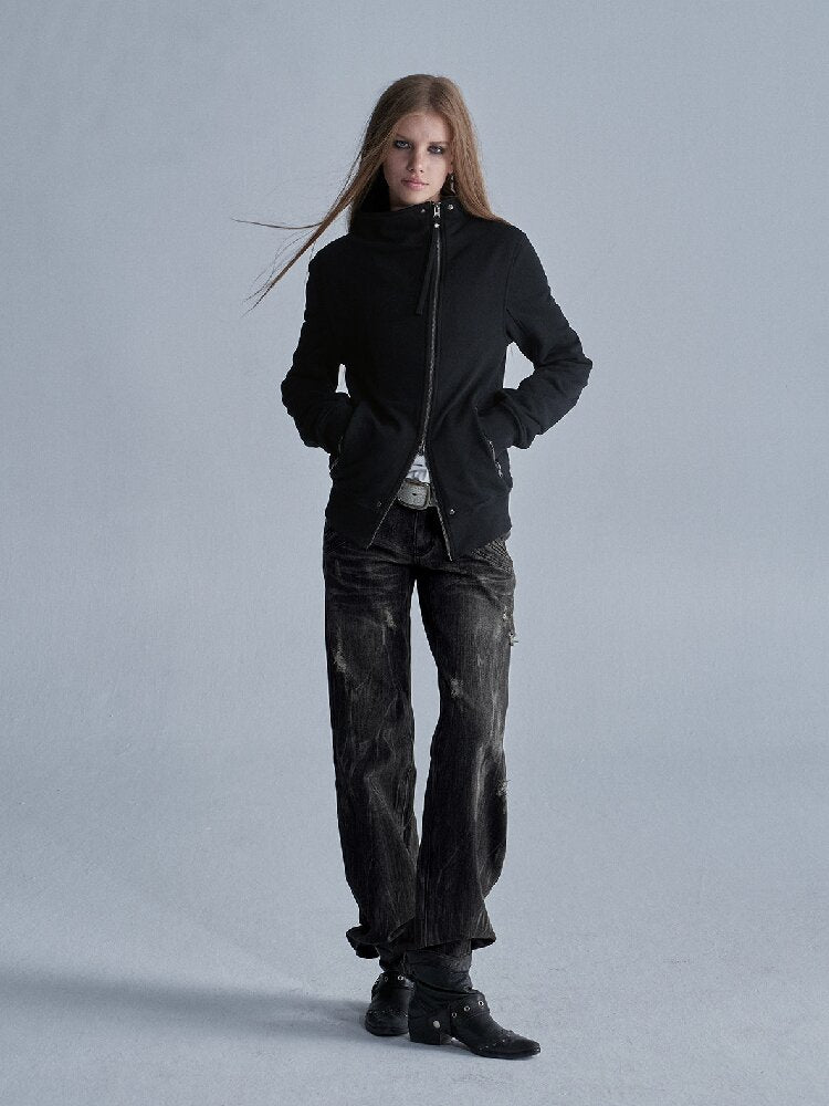 Thickened Terry Zip Cardigan Sweater【s0000018470】