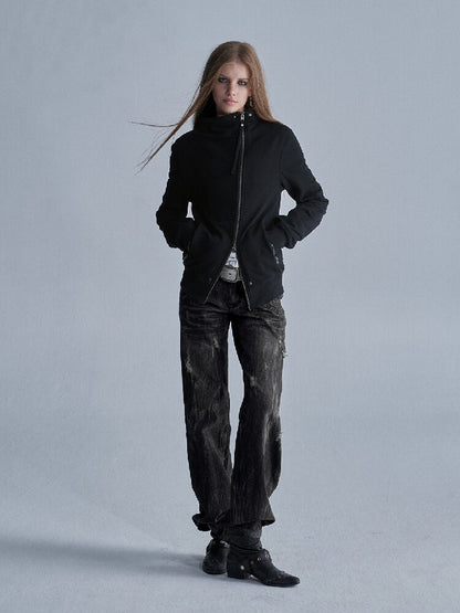 Thickened Terry Zip Cardigan Sweater【s0000018470】