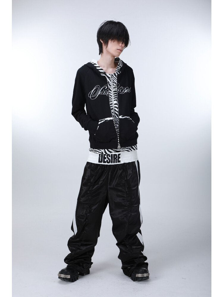 Zebra Patchwork Hooded Sweatshirt【s0000016185】