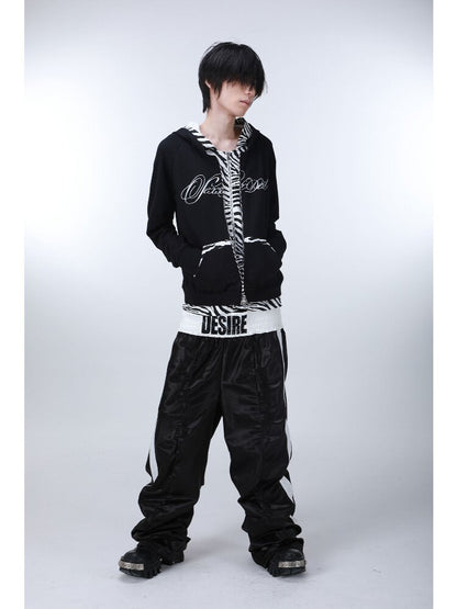 Zebra Patchwork Hooded Sweatshirt【s0000016185】
