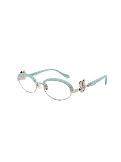 Metal Bow Rabbit Half Frame Glasses【s0000017440】