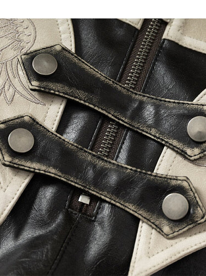 Fake Two Pieces Leather Trousers【s0000015542】