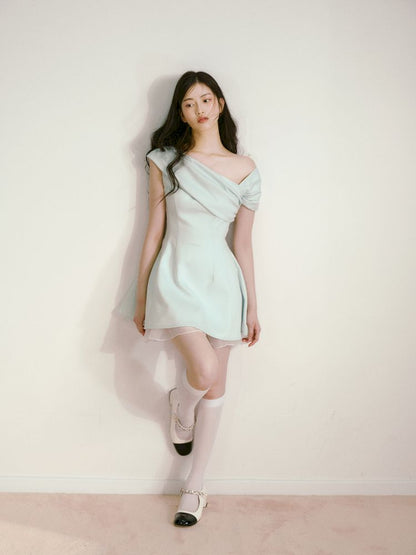 One Shoulder Slash Dress【s0000013244】