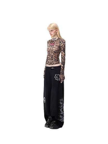 Shiny Diamond Thorn Embroidered Base T-shirt【s0000017716】
