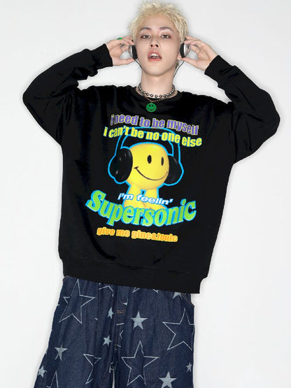 American Casual Street Smiley Loose Pullover [S0000010265]