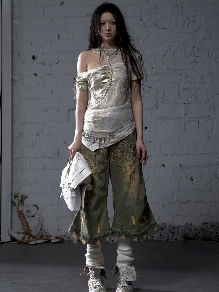 Patchwork two-way short-sleeved T-shirt【s0000012788】