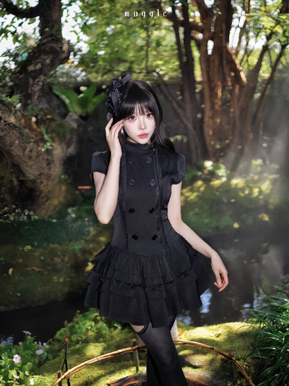 Gothic Lace Double Breasted Dress【s0000016939】