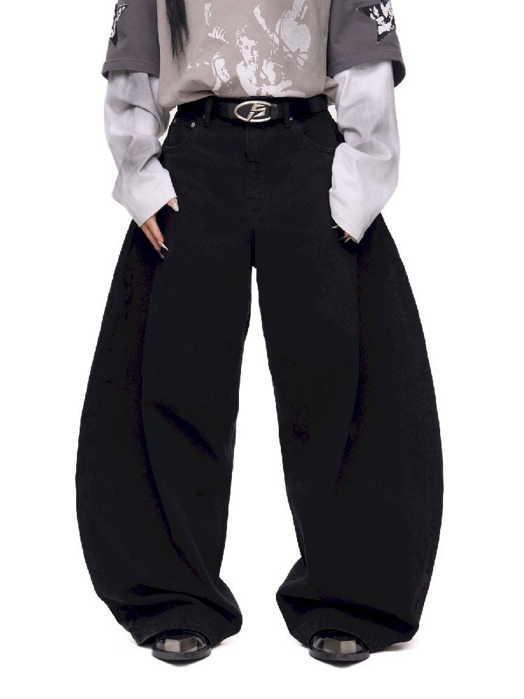 Simple Basic Washed Wide Leg Jeans【s0000011689】