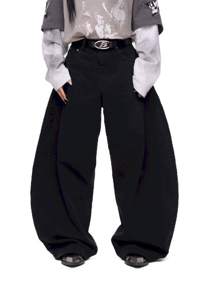 Simple Basic Washed Wide Leg Jeans【s0000011689】